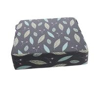 VERDANVERSE Kids Dining Chair Booster Seat Cushion Waterproof Polyester Chair Lift Cushion for 1-5 Years Old Children Gray Leaf Pattern Increasing Pad for Mealtime Use