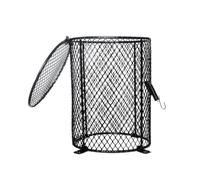 VERDANVERSE Lampshade Anti-scalding Metal Cover for Bulbs under Dissipation Guard for Terrarium Habitat Decoration Black Protective Shell for Supplies