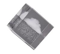 VERDANVERSE Large Crystal Cube Home Decor Ornament Rainy Sky Pattern Healing Desktop Decoration Gift for Valentine’s Day and Stress Relief