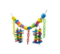 VERDANVERSE Large Parrot for Medium and Large Birds Natural Blocks Chew Climb Play Bird for Parakeets Cockatiels Conures to Anxiety and Promote Fitness