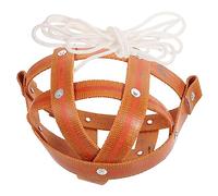 VERDANVERSE Leather Grazing Horse Muzzle with Rope Breathable Hollow Design for Biting and Drinking Medium Mouth Cover for Cattle and Horses Easy to Clean and Wear