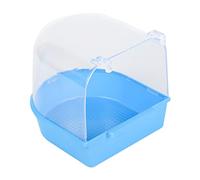 VERDANVERSE Light Blue Plastic Bird Bath for Cage Parrot Bath Suitable for Small Canaries Finches Lovebirds Cage Attachment for Regular Care