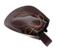 VERDANVERSE Medieval Renaissance Viking Belt Pouch Brown Leather Waist Bag Drawstring Coin Purse for Men Cosplay Accessories for Pirate Costumes and Fantasy Events