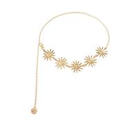 VERDANVERSE Metal Sun Waist Chain Belt for Women Gold Body Jewelry for Bikini Swimwear Summer Dress Beach Skirt Stylish Waistband to Enhance Body Shape and Confidence