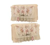 VERDANVERSE Microwave Oven Dustproof Cover Floral Pattern Protective Lace Fabric Kitchen Appliance Cover for Home Use Decorative Microwave Food Splatter Shield