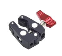 VERDANVERSE Multi-function Metal Ball Head Clamp with Screw Thread Adjustable Swivel Super Clamp Arm for Video Monitors LED Lights GPS Phone Holder and Camera Mount