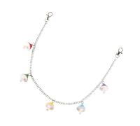 VERDANVERSE Mushroom Pant Chain Candy Color Acrylic Belt Chain for Jeans Adjustable Waist Accessory for Casual Wear Unique Fashion Statement