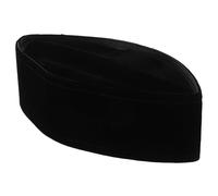 VERDANVERSE Muslim Prayer Cap Soft Cotton Boat Shaped Hat for Men Breathable and Comfortable Islamic Headwear Distinctive Design for Worship Easy to Clean Ergonomic Fit Black