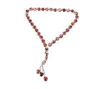 VERDANVERSE Natural Agate Muslim Prayer Beads Rosary Hand Chain for Worship and Meditation Beads Religious Tasbih Bracelet Necklace for Islamic Men and Women Creative Pilgrimage Random Color