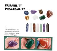 VERDANVERSE Natural Amethyst Crystal Pillars for Chakra Therapy Multi-Function Stones for Meditation and Relaxation Portable Yoga Stone Kit for Home Decor and