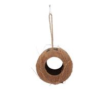 VERDANVERSE Natural Coconut Shell Nest for Lizards and Parrots with Secure Hiding and Cozy Warm Environment, Bird and Reptile Shelter for Comfortable Rest and Feeding