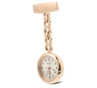 VERDANVERSE Nurse Pocket Watch Rose Gold Case Glow in The Dark Dial Decorative Fob Brooch Mute Watch for Medical Staff Hospital Use