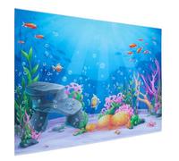 VERDANVERSE Ocean Life Photography Backdrop Cloth Underwater Seaweed and Marine Creatures Pattern, Hanging Wall Tapestry Prop for under Sea Party and Aquarium Photo Booth
