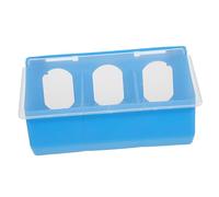 VERDANVERSE Parrot Feeder Box and Bird Water Feeder Lid Blue Three-hole Hanging Feed Dispenser for Small Birds Food Storage Container and Feeding Supply