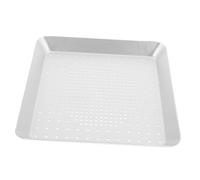 VERDANVERSE Perforated Square Pizza Pan Oven Baking Tray Nonstick Aluminum Alloy Crisper Pan for Home Kitchen Versatile High Temperature Resistant