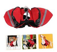 VERDANVERSE Pet Dog Backpack for Travel Camping Hiking Portable Outdoor Hound Pack Breathable Reflective Xs Red for Snacks Water Leash Attachment