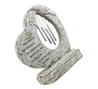 VERDANVERSE Pet Dog Cat Memorial Stone Grave Tombstone with Wind Chimes Indoor Outdoor Remembrance Decoration for Garden Comforting Tribute for Pet Loss