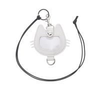 VERDANVERSE Pet Hair Memorial Keychain PU Leather Keepsake Charm for Car Keyring with Elegant White Finish Hair Collector for Cherished Memories and Everyday Practicality