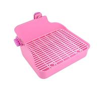 VERDANVERSE Pet Toilet Potty Trainer for Small Animals with Wall Design Indoor Rabbit Hamster Ferret Guinea Pig Chinchilla Litter Tray Easy Clean Pink Pan for Potty Training Random Color