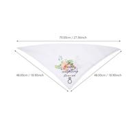 VERDANVERSE Pet Wedding Bandana for Dogs and Cats, White Double-Layer Triangle Bib Collar, Photo Prop and Costume Accessory for Pet Wedding and Celebration