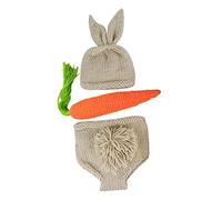 VERDANVERSE Photo Shoot Outfit Lightweight Crochet Bunny Hat and Pants Photography Props for Months and Adorable Photoshoot Clothes for Boys