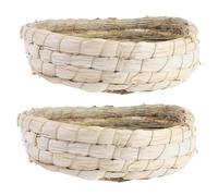 VERDANVERSE Pigeon Egg Hatching Nests 2pcs Natural Straw Carrier Bird Resting Nests for Racing and Meat Pigeons Breeding Supplies