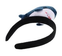 VERDANVERSE Plush Shark Headband with Fin and Animal Ears Dark Blue Kids Costume Party Accessory Sea Animal Hairband for Halloween and Aquarium Visits
