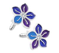 VERDANVERSE Polished Alloy Flower Cufflinks for Men 1 Pair Vintage Suit Shirt Links British Style Clothes Accessory