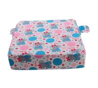 VERDANVERSE Polyester Chair Booster Cushion with Removable Cover and Straps Dismountable Dining Seat Pad for Years Blue Elephant Design