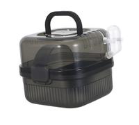 VERDANVERSE Portable Hamster Travel Carrier with Dual-layer Ventilation for Ferrets Rats Chinchillas Compact Sturdy Small Animal Transport Cage with Continuous Airflow and Easy Carry Handle