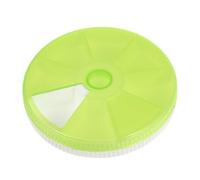 VERDANVERSE Portable Round 7 Compartments Medicine Storage Case for Traveling Use, Compact Pp Pill Organizer to Organize Medicines for Patients and Old People Random Color