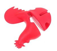 VERDANVERSE Practical Silicone Rooster Pot Lid Lifter Cartoon Boil Stopper for Spill Cooking Convenient Kitchen Accessory for Slow Cooking and Steam Control Home Use Red