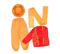 VERDANVERSE Prince Costume Charming Arabian Style Dress Up Outfit with Hat and Belt for School Plays Halloween and Theme Parties Boys