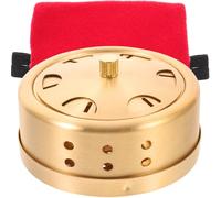 VERDANVERSE Pure Copper Moxibustion Box 2pcs Set with Anti-Scald Screw Cap and Single-Layer Cloth Cover, Moxa Heat Pack Burner Tool for Home Use and Back Pain Relief Random Color