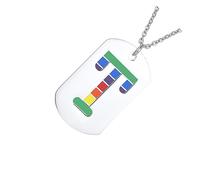 VERDANVERSE Rainbow Pendant for Gay Delicate Letter Necklace Two Pendants Necklace for Boys