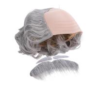 VERDANVERSE Realistic Bald Cap with Beard for Adults Lightweight Comfortable Halloween Costume Prop for Theatrical Performances Cosplay Parties and Old Man Dress-up