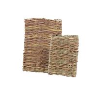VERDANVERSE Reed Braided Hamster Mat Warm Cool Pet Nest for Hamsters Chinchillas Guinea Pigs with Teeth Grinding Natural Bedding Cushion