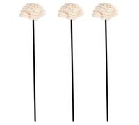VERDANVERSE Reed Diffuser Sticks Rattan Pole Material, 3pcs Elegant with Handmade Dry Flowers Excellent Water Absorption and Stable Volatility, Home Aromatherapy Accessory