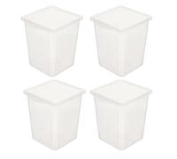 VERDANVERSE Reptile Feeding Box and Smooth Plastic Surface with Multihole Ventilation Design 4pcs Portable Space Saving Spider Breeding Container for Tarantulas and Geckos Suitable