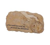 VERDANVERSE Resin Pet Memorial Stone Statue Garden Tribute for Lost Dog Cat Realistic Loving Touch Figurine with Photo Attachment Outdoor Commemorative Marker