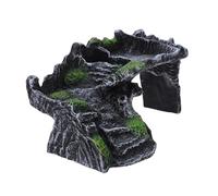 VERDANVERSE Resin Turtle Basking Platform with High-simulation Plants Floating Dock for Aquarium Reptiles Small Sunbathing Terrace Synthesis and Strong Shell Health