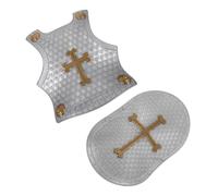 VERDANVERSE Retro Roman Armour and Shield Lightweight Plastic Knight Dress-up for Boys and Safe Imaginative Play Accessory with Cross Easy to Hold for Role-playing and Cosplay