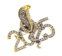 VERDANVERSE Rhinestone Snake Brooch Pin for Women Zodiac Lapel Pin with Auspicious Chinese Year Design Versatile Animal Badge Accessory for Clothes and Business Casual Outfits