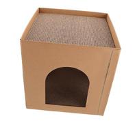 VERDANVERSE Scratching Board Cat Bed Square Cat Scratch Pad Nest Cardboard Scratch Mat Resting Place for Home Decor