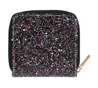 VERDANVERSE Sequins Short Purse for Girls with Pu Leather Material, Compact Cosmetics Container with Zip Closure, for Travel and Vacations, Stylish and Mini Wallet for Daily Small Items