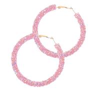 VERDANVERSE Shiny Big Round Hoop Earrings for Women Thick Loop Jewelry Lightweight Circle Earrings for Daily Wear and Special Occasions Stylish Accessory for Casual and Formal Outfits