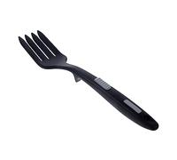 VERDANVERSE Silicone Flexible Cooking Fork Heat Resistant Non Stick Kitchen Pasta Fork for Family Restaurants Camping Practical Salad and Stirring Tool Black Gray