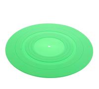 VERDANVERSE Silicone Record Player Mat for Vinyl Records and Disc Protection, Anti-static Green Pad Keeps Stable and Serves as Replacement Cushion for Turntable and Phonograph Use