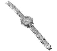 VERDANVERSE Silver Men's Wrist Watch with Diamond Roman Numerals, Quartz Movement, Metal Band, Portable and Sturdy for Long Time Usage, Business Accessory with Delicate Simple Colour Design