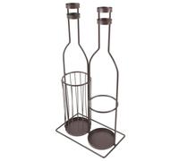 VERDANVERSE Simple Style Metal Wine Rack for Wine Bottle and Cork Storage for Kitchen Countertop Bar Display Organizer for Dining and Home Cellar